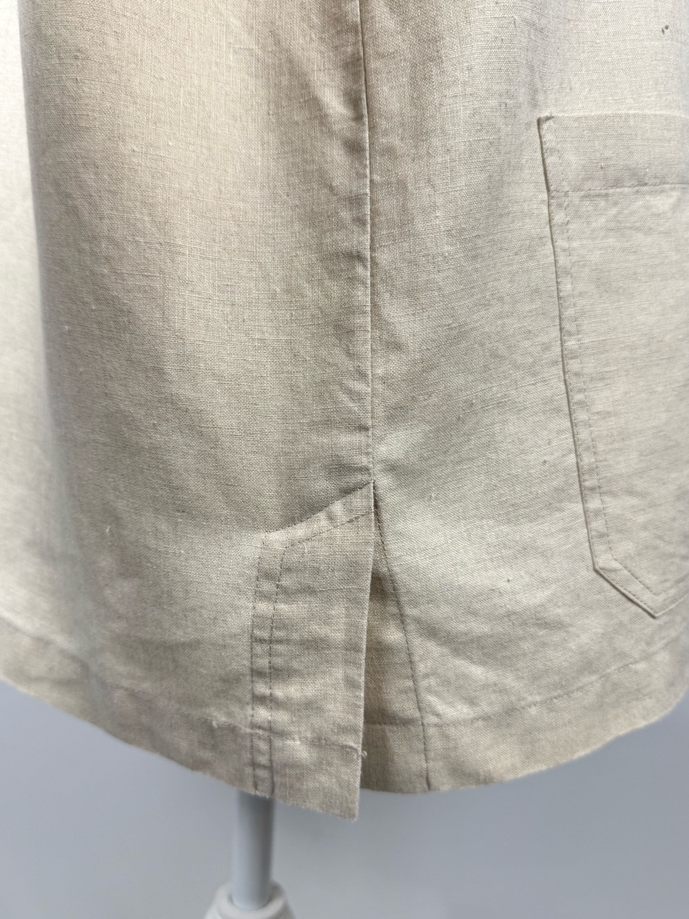 Vintage Pendleton Women’s Beige Linen Button Up Shirt Jacket Shacket Pockets LG - Picture 4 of 11